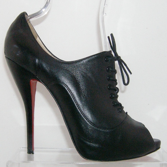 Christian Louboutin 'Lady Derby' black heels 10/40 - Picture 5 of 8